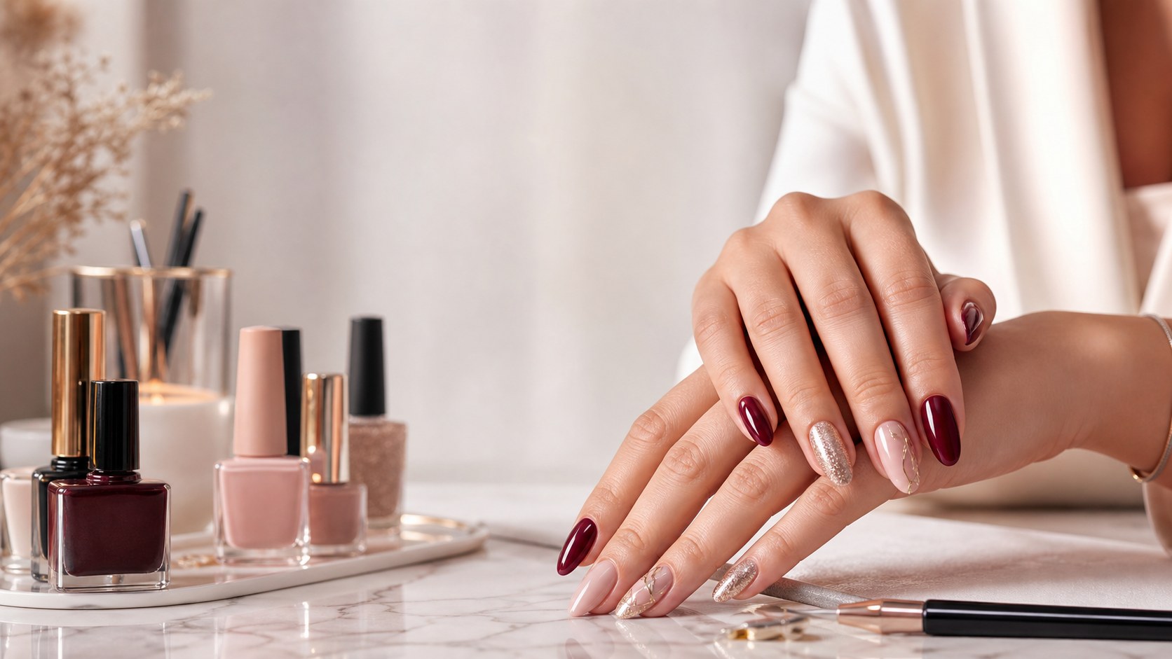 Καλλιτεχνικό manicure σε boutique περιβάλλον